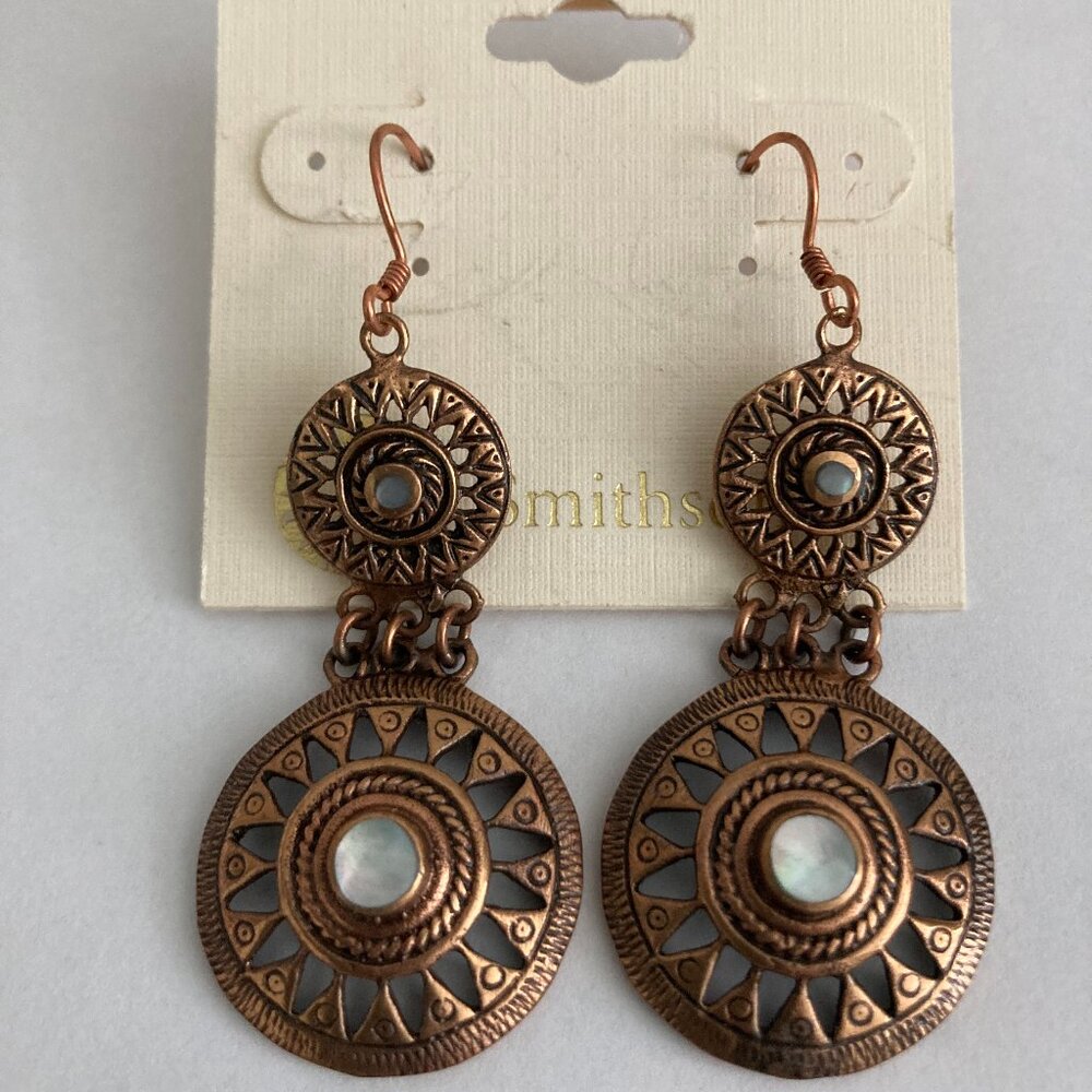 Bronze & Opal Earrings